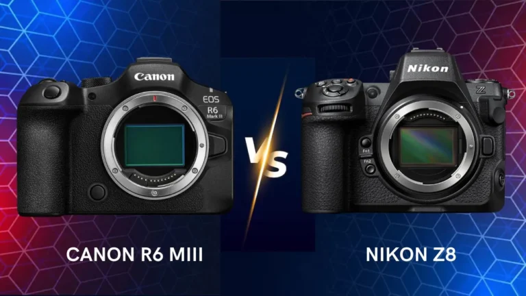 Canon EOS R6 Mark III vs Nikon Z8 differences camera comparison