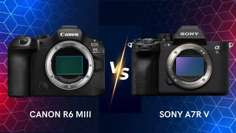 Canon EOS R6 Mark III vs Sony A7R V differences camera comparison