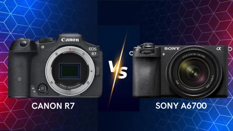 Canon EOS R7 vs Sony A6700 mirrorless camera side by side comparison