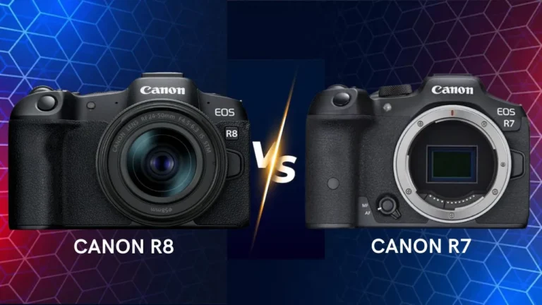 Canon EOS R8 vs Canon R7 comparison cameras
