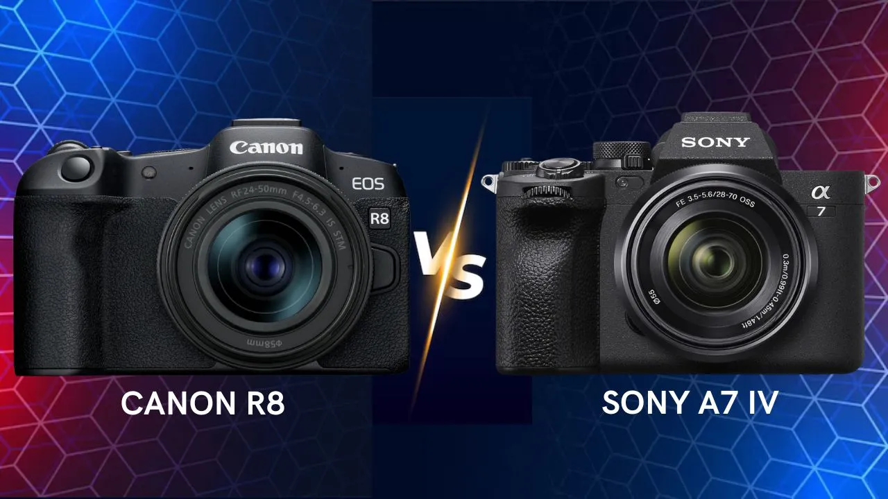 Canon EOS R8 vs Sony A7 IV camera comparison