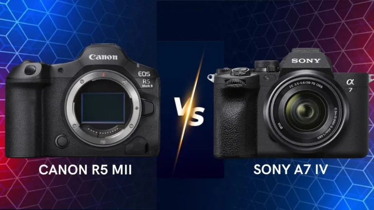 Canon R6 Mark II vs Sony A7 IV mirrorless camera side by side comparison