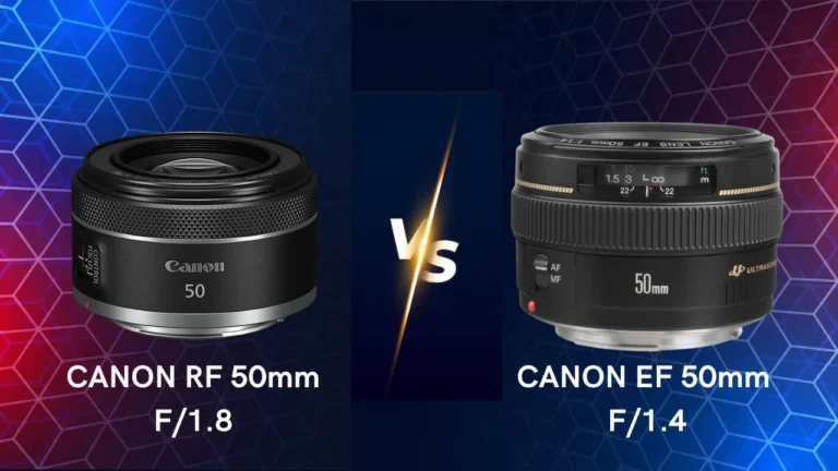 Canon RF 50mm 1.8 vs EF 50mm 1.4 lenses comparison differences