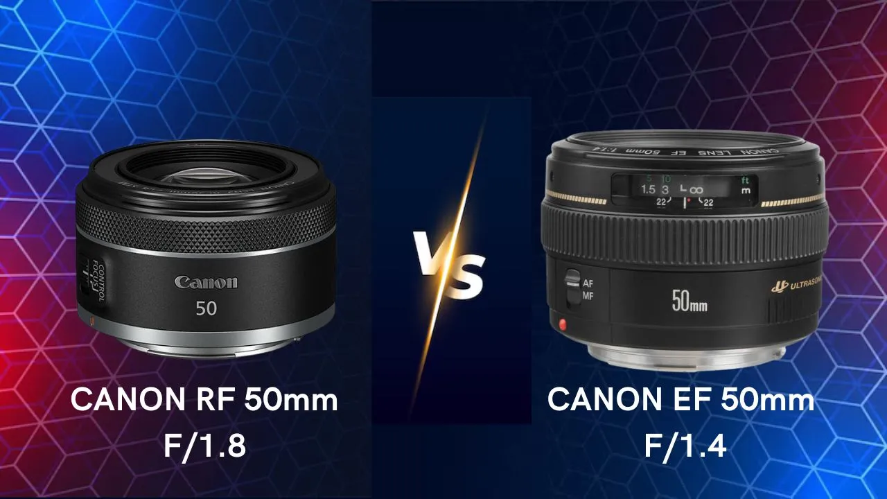 Canon RF 50mm 1.8 vs EF 50mm 1.4 lenses comparison differences