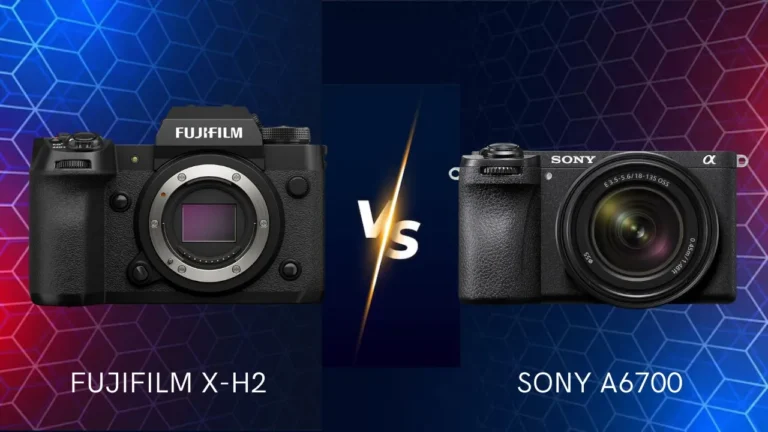 Fujifilm X-H2 versus Sony A6700 mirrorless camera side by side comparison