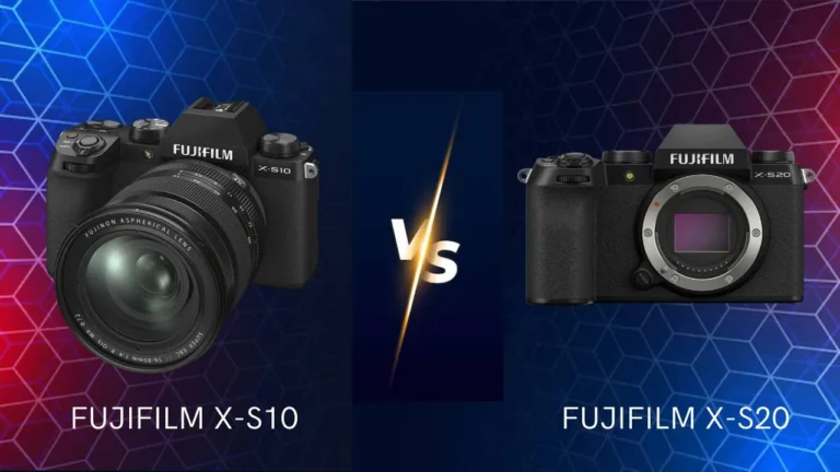 Fujifilm X-S10 vs X-S20 mirrorless camera side by side comparison