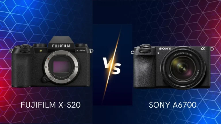 Fujifilm X-S20 vs Sony A6700 mirrorless camera side by side comparison