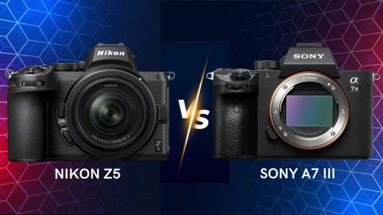 Nikon Z5 vs Sony A7 III comparison mirrorless camera side by side comparison