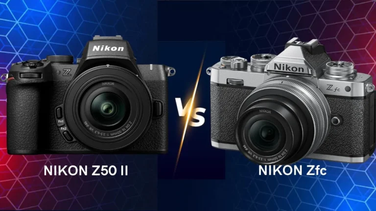 Nikon Z50 II vs Nikon ZfC mirrorless camera side by side comparison