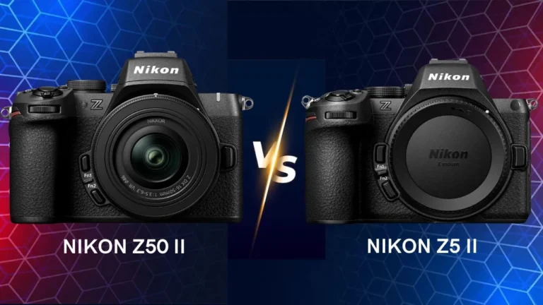Nikon Z50 II vs Z5 II mirrorless camera side by side comparison