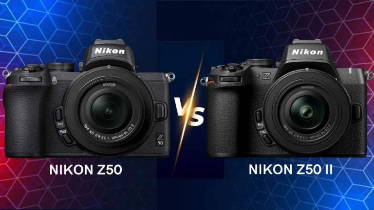 Nikon Z50 vs Z50 II mirrorless camera side by side comparison