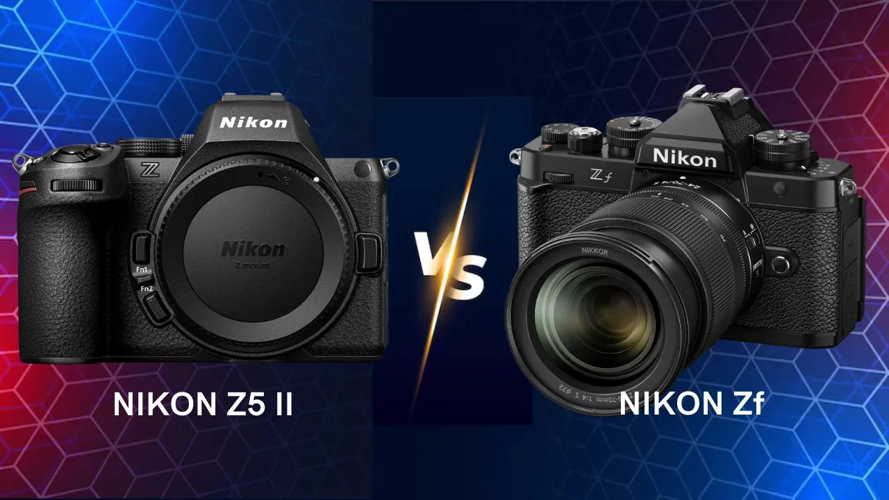Nikon Z5 II vs Nikon Zf mirrorless camera side by side comparison