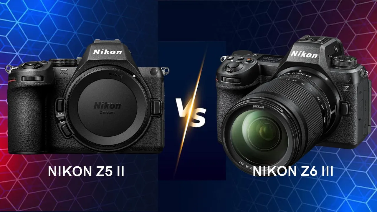 Nikon Z5 II vs Z6 III mirrorless camera side by side comparison
