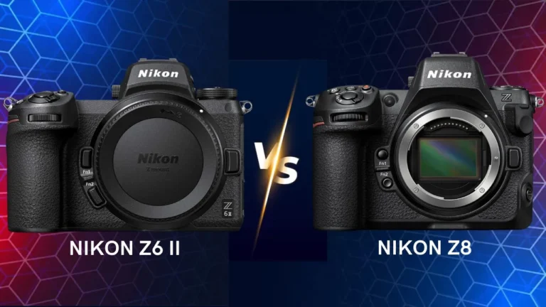 Nikon Z6 II vs Z8 mirrorless camera side by side comparison