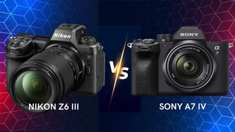 Nikon Z6 III vs Sony A7 IV mirrorless camera side by side comparison