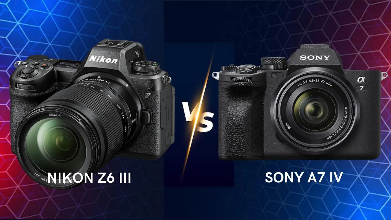 Nikon Z6 III vs Sony A7 IV mirrorless camera side by side comparison