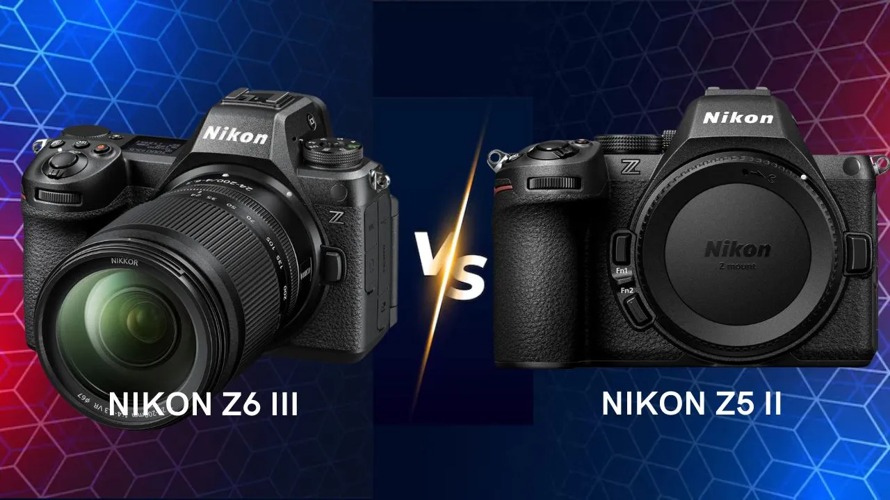 Nikon Z6 III vs Z5 II mirrorless camera side by side comparison