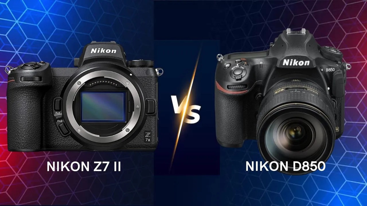 Nikon Z7 II vs D850 mirrorless camera side by side comparison