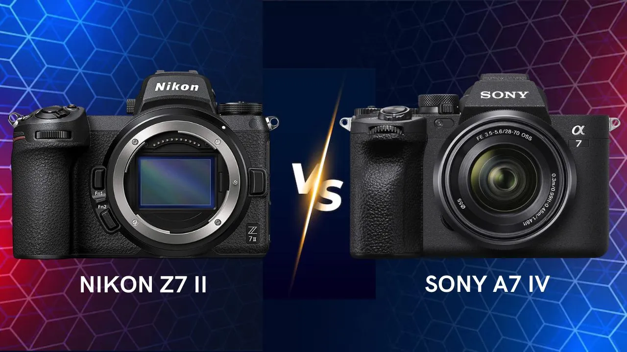 Nikon Z7 II vs Sony A7 IV mirrorless camera side by side comparison