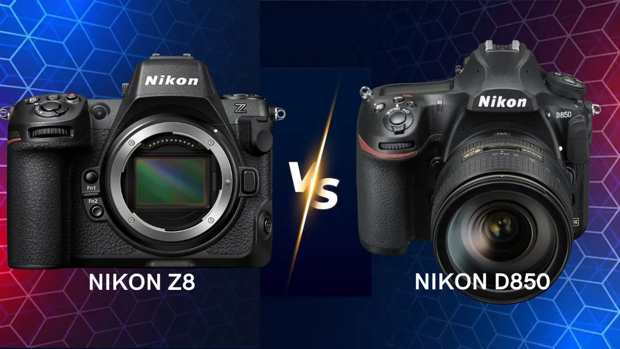 Nikon Z8 vs Nikon D850 mirrorless camera side by side comparison