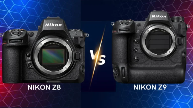 Nikon Z8 vs Nikon Z9 mirrorless camera side by side comparison