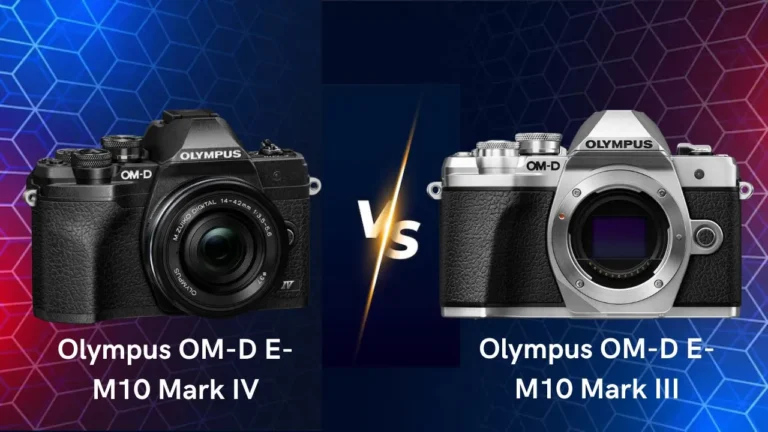 Olympus OM-D E-M10 Mark IV vs Mark III mirrorless camera side by side comparison