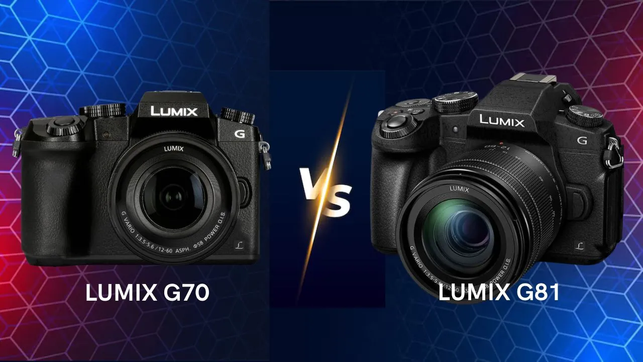 Panasonic Lumix G70 vs G81 mirrorless camera side by side comparison