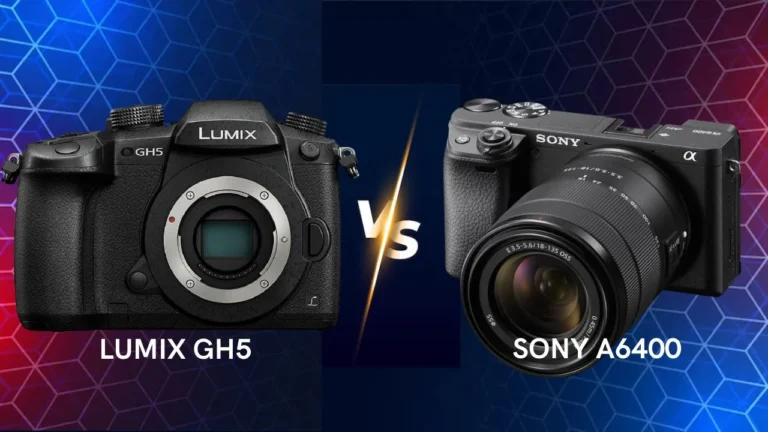 Panasonic Lumix GH5 vs Sony A6400 mirrorless camera side by side comparison