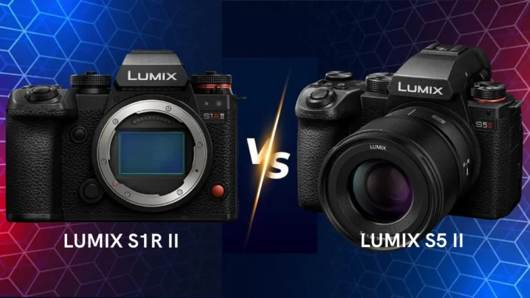 Panasonic Lumix S1R II vs S5 II mirrorless camera side by side comparison