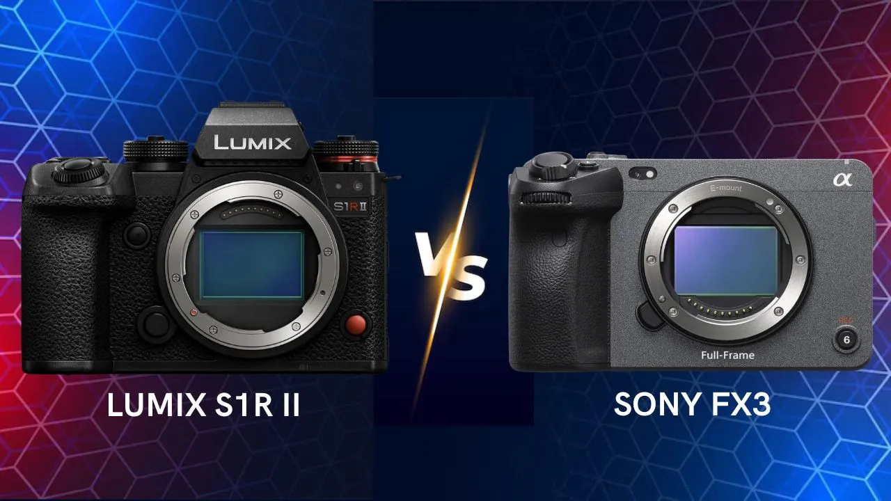 Panasonic Lumix S1R II vs Sony FX3 mirrorless camera side by side comparison