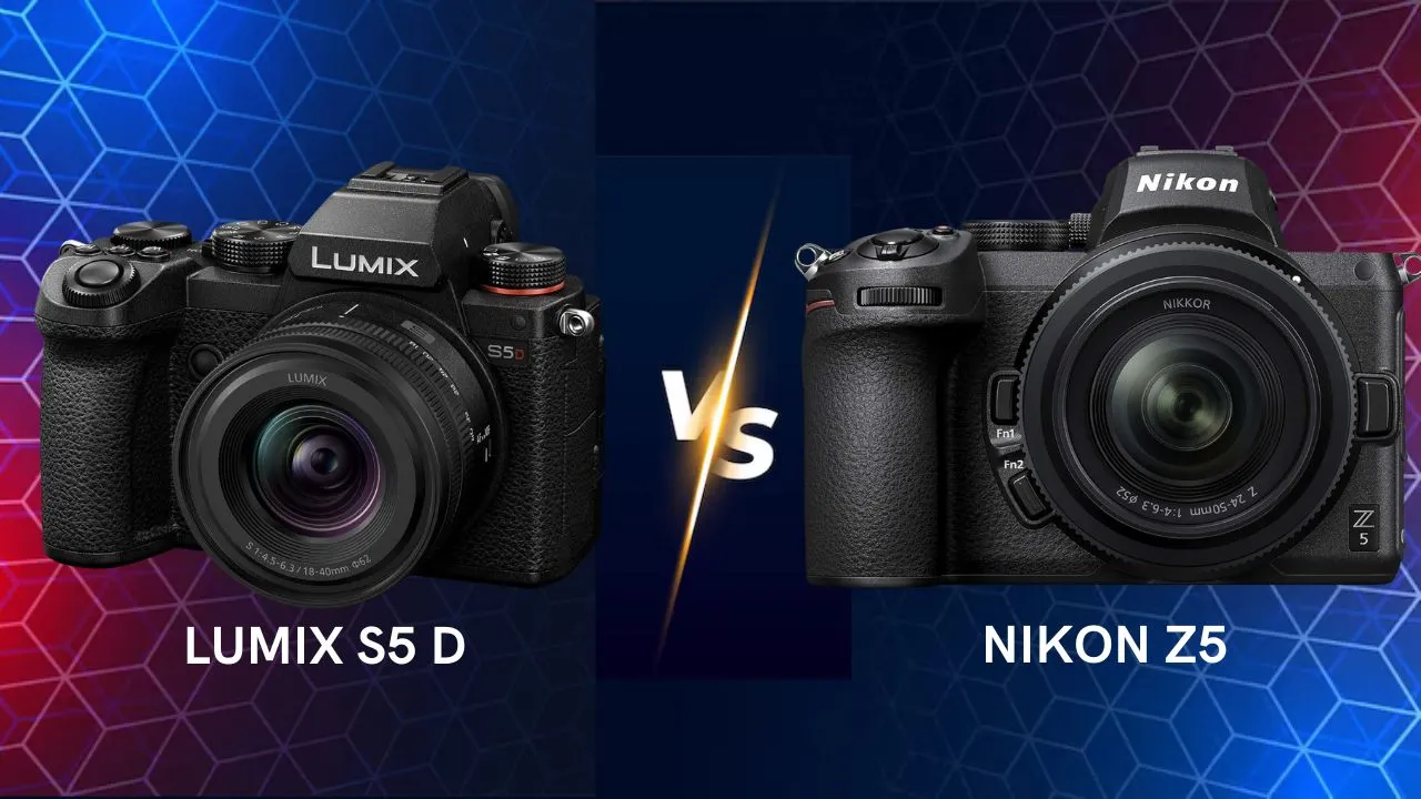 Panasonic Lumix S5D vs Nikon Z5 mirrorless camera side by side comparison
