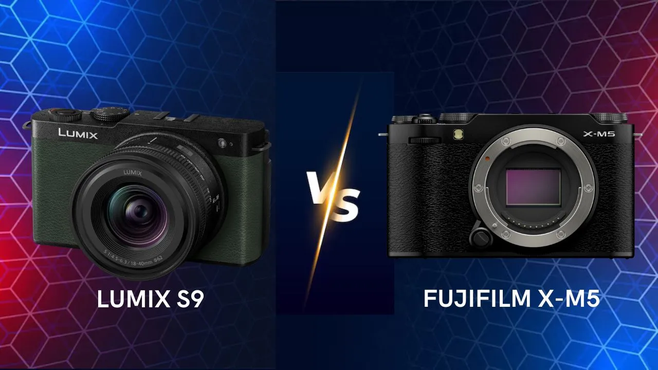 Panasonic Lumix S9 vs Fujifilm X-M5 mirrorless camera side by side comparison