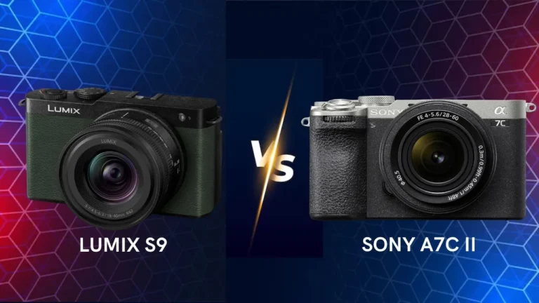 Panasonic Lumix S9 vs Sony A7C II mirrorless camera side by side comparison