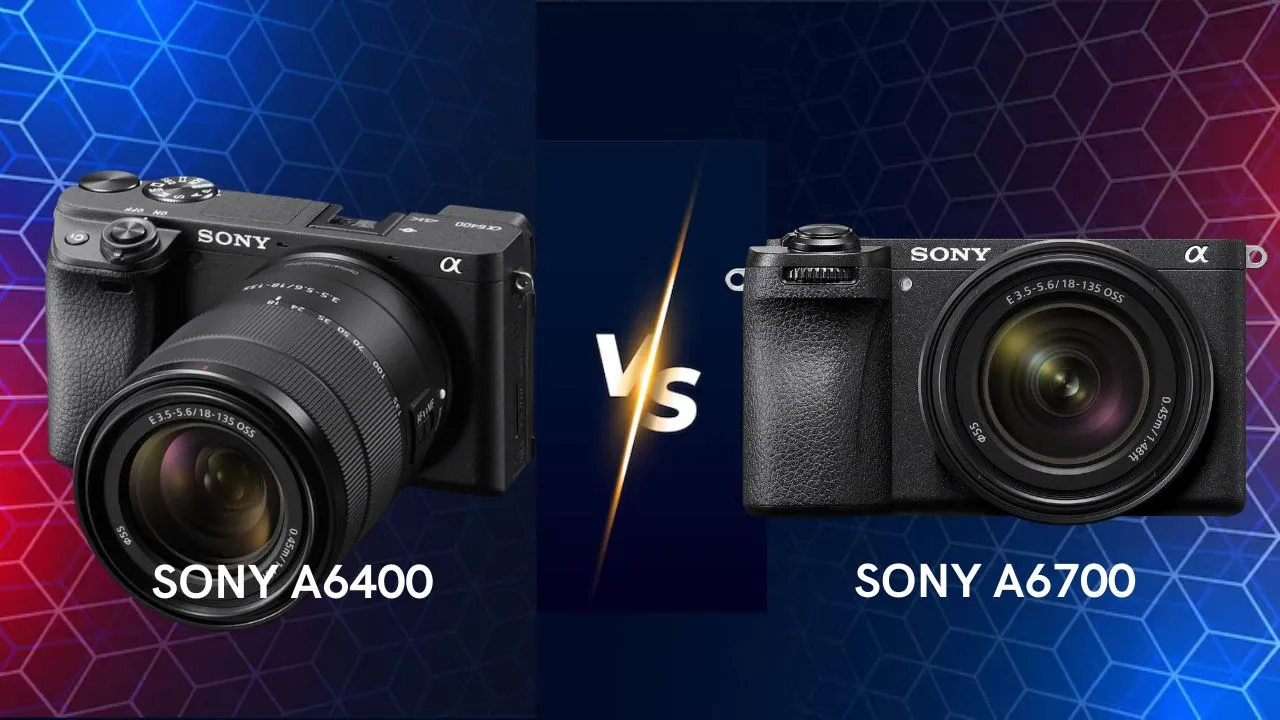 Sony A6400 vs Sony A6700 mirrorless camera side by side comparison