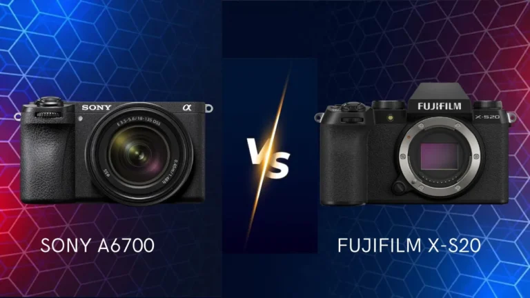 Sony A6700 vs Fujifilm X-S20 mirrorless camera side by side comparison