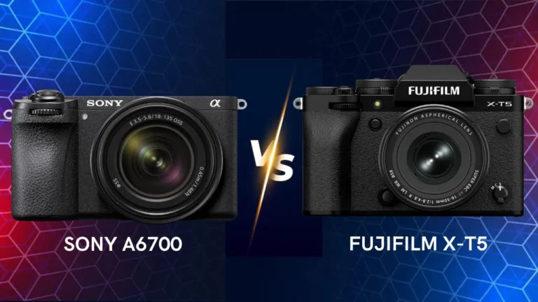 Sony A6700 vs Fujifilm X-T5 mirrorless camera side by side comparison