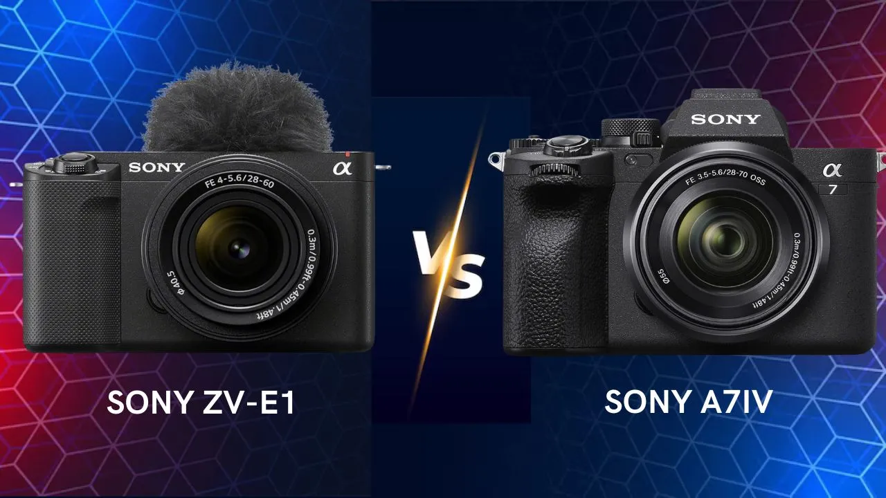 Sony ZV-E1 vs A7 IV camera comparison which one is best